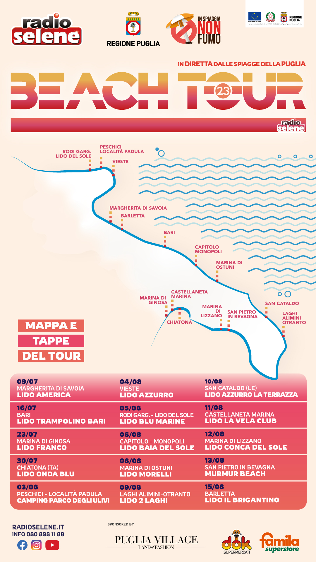 Mappa Beach Tour 2023